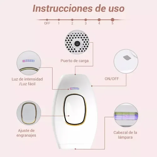 Depiladora IPL de Luz Pulsada para Uso en Casa con 5 Niveles, foto 3 de 6