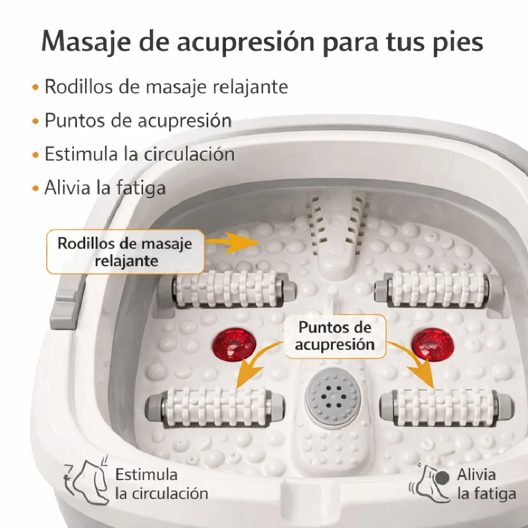 Tina Plegable para Baño de Pies con Rodillos Masajeadores, foto 4 de 9