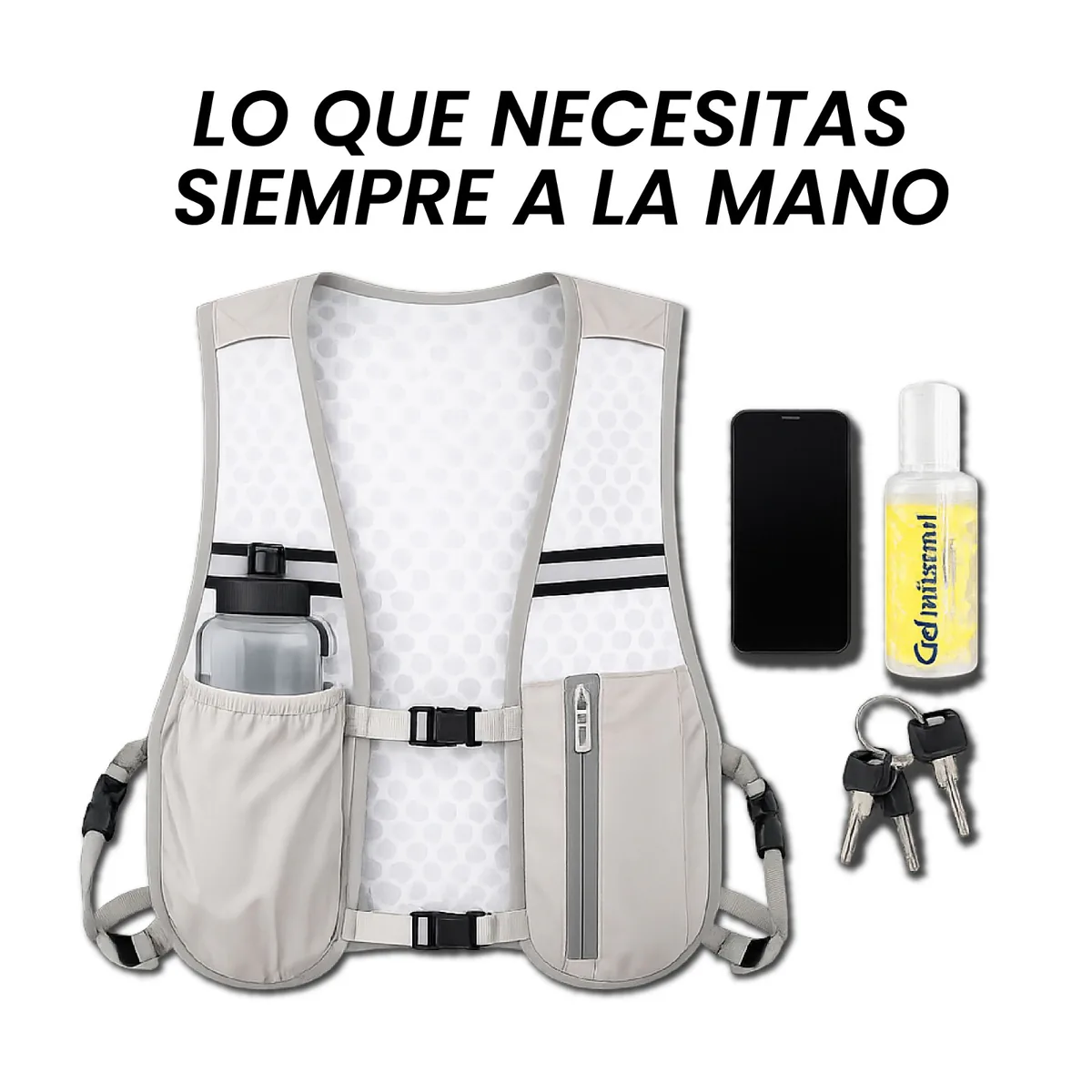 Chaleco Deportivo Tipo Mochila para Correr con Bolsillos, foto 5 de 8
