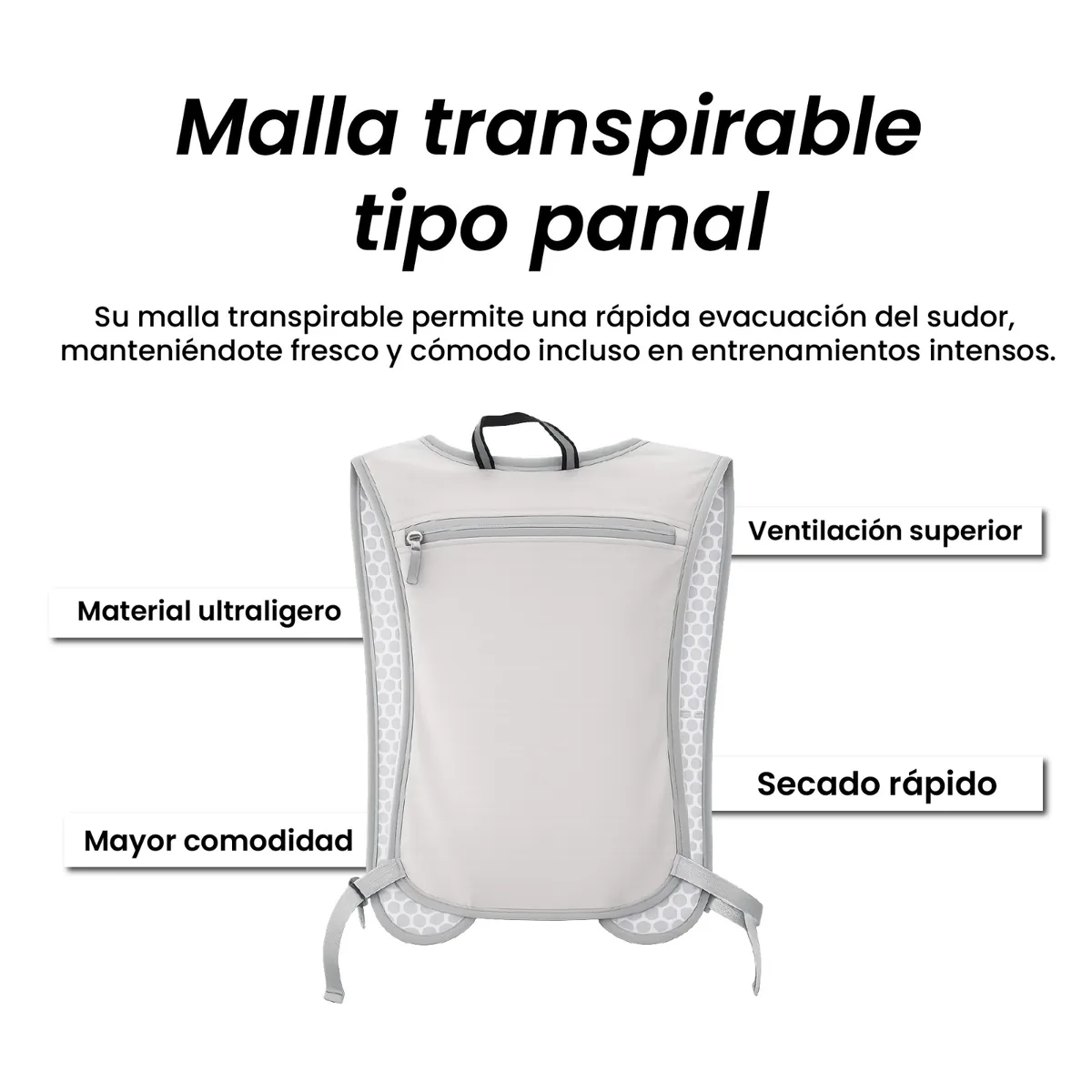 Chaleco Deportivo Tipo Mochila para Correr con Bolsillos, foto 8 de 8