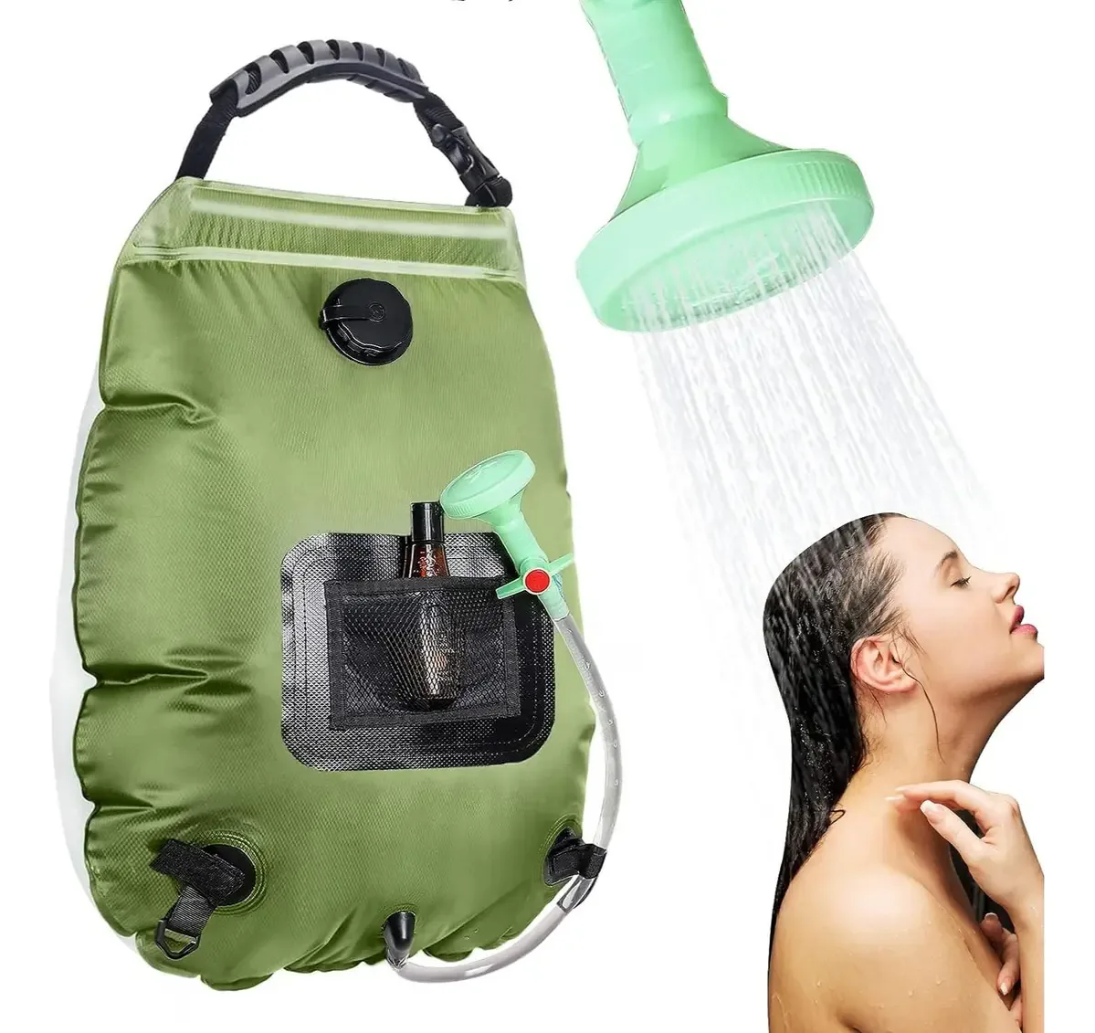 Ducha Portátil para Camping con Bolsa de Agua y Manguera, foto 2 de 6