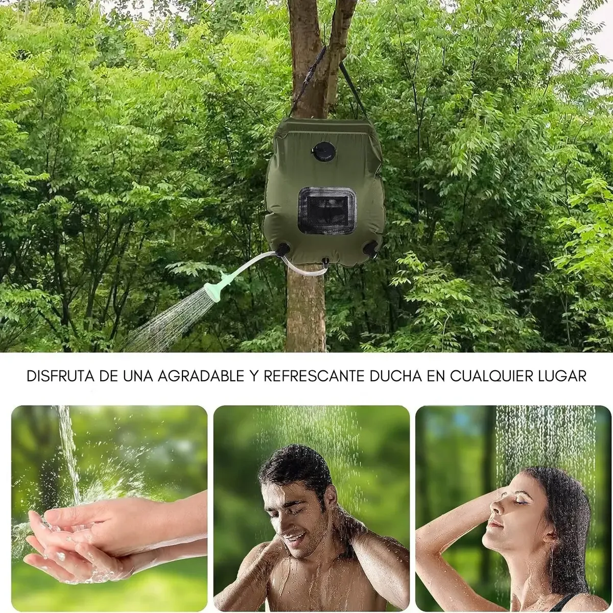 Ducha Portátil para Camping con Bolsa de Agua y Manguera, foto 5 de 6