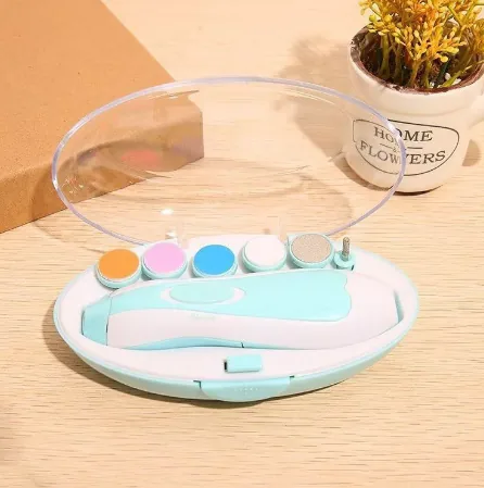 Lima de uñas eléctrica para bebé con 6 cabezales y estuche, foto 4 de 4