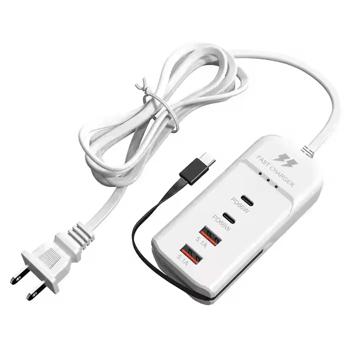 Cargador Multipuerto de Carga Rápida 66 W con 2 USB-C y 2 USB, foto 1 de 5