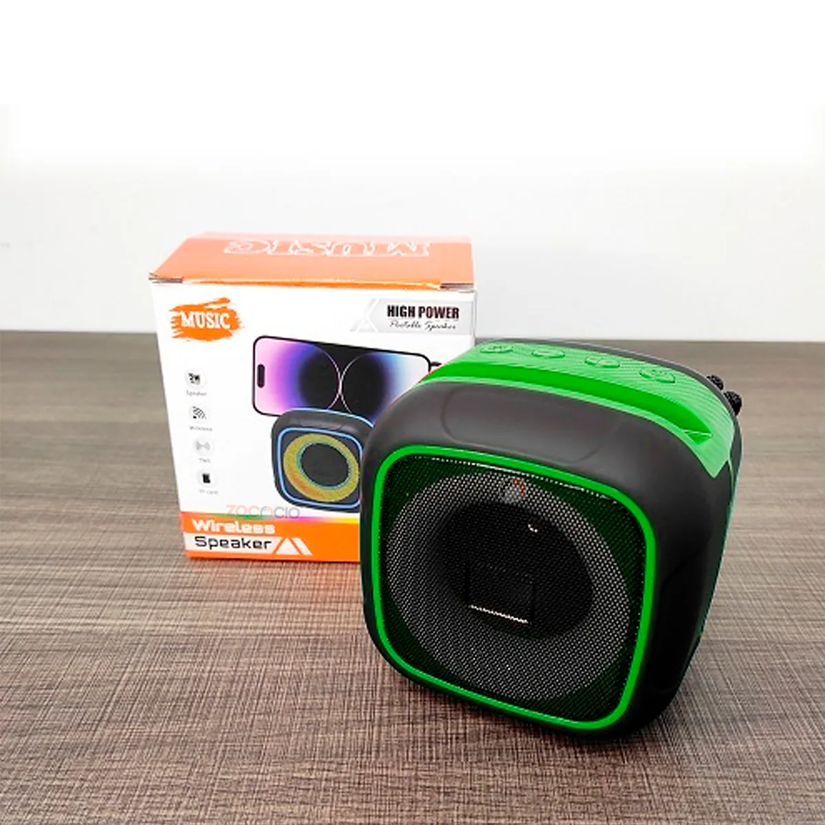 Parlante Bluetooth Portátil con Soporte para Celular y Luces RGB, foto 4 de 7