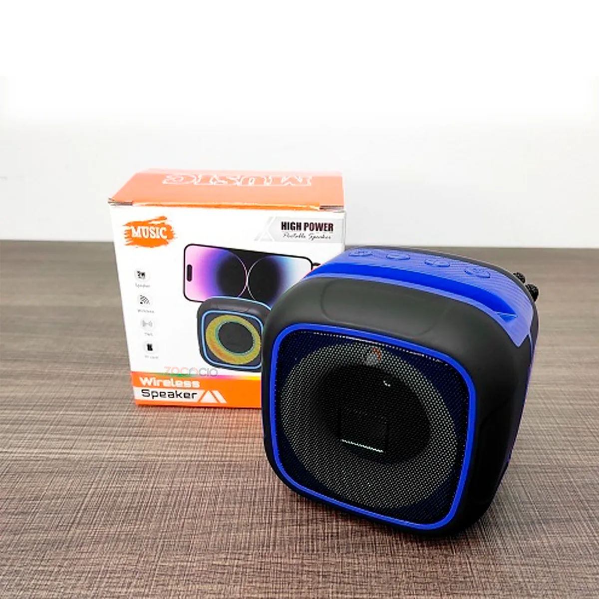 Parlante Bluetooth Portátil con Soporte para Celular y Luces RGB, foto 6 de 7