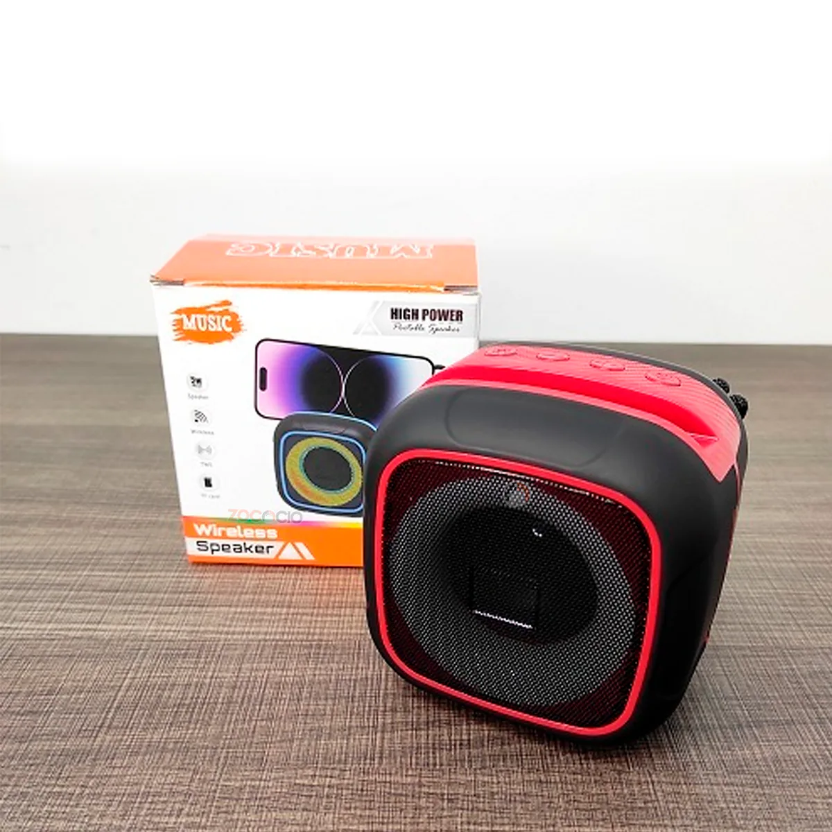 Parlante Bluetooth Portátil con Soporte para Celular y Luces RGB, foto 7 de 7