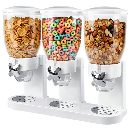 Dispensador triple de cereales y granos con perilla dosificadora, foto 5 de 7