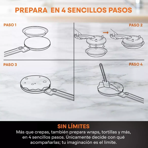 Crepera Eléctrica Portátil Masterchef