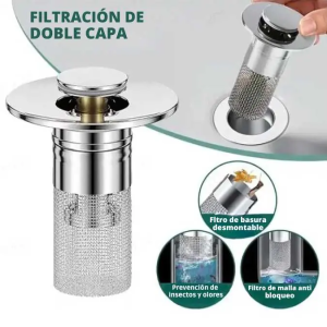 Tapón de Drenaje Universal Evita Atascos y Malos Olores