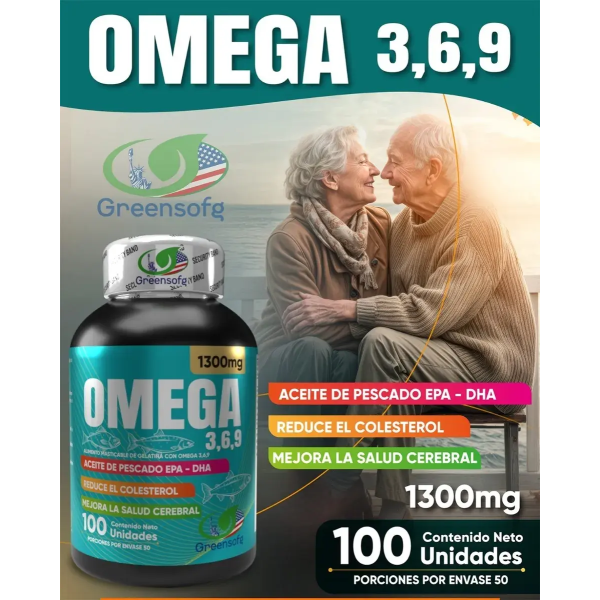 Omega 3‑6‑9 x 100 cápsulas blandas – Salud cardiovascular y bienestar